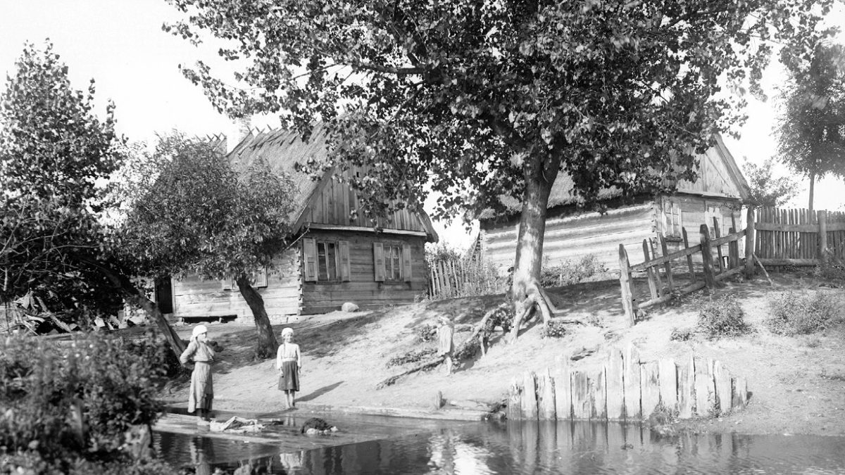 Zagroda w węgrowskiem, 1918
